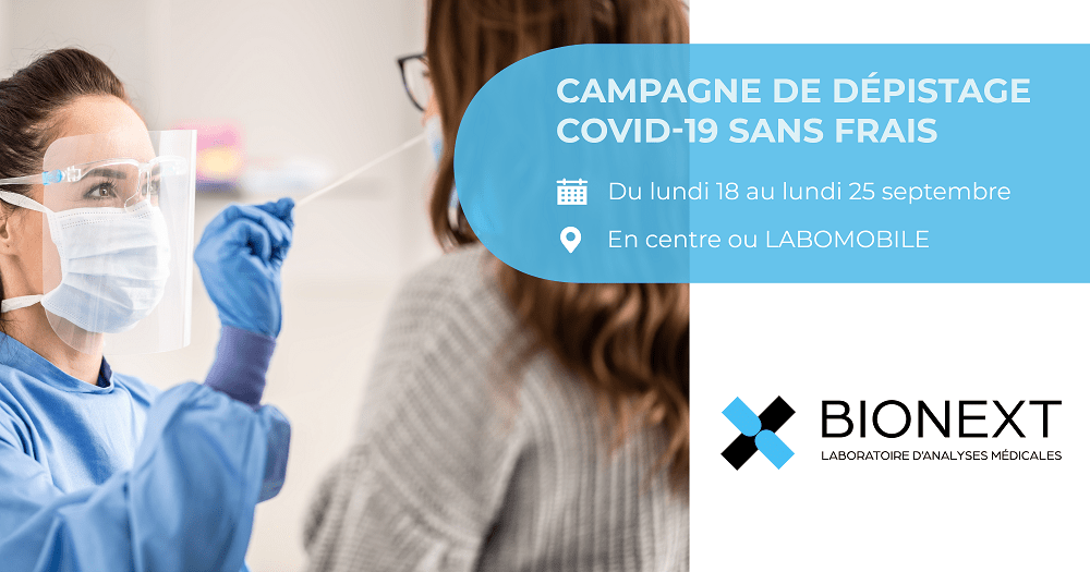 Campagne de dépistage COVID-19 sans frais (TEST ANTIGÉNIQUE RAPIDE uniquement) 