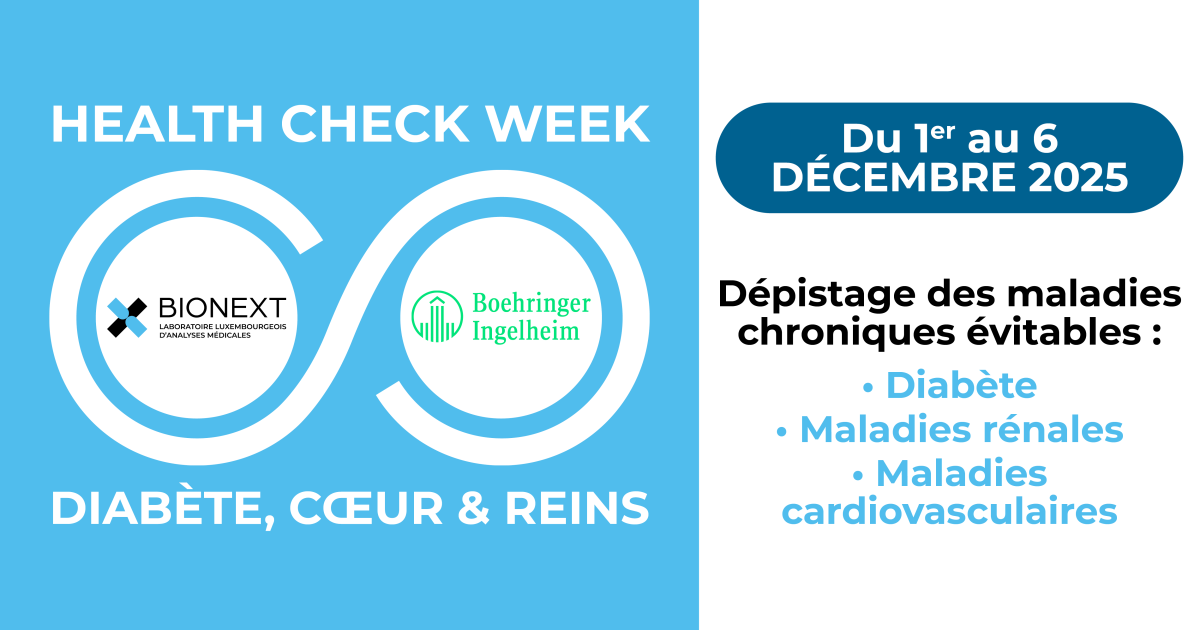 BIONEXT et Boehringer Ingelheim organisent la Health Check Week – Diabète, Coeur & Reins