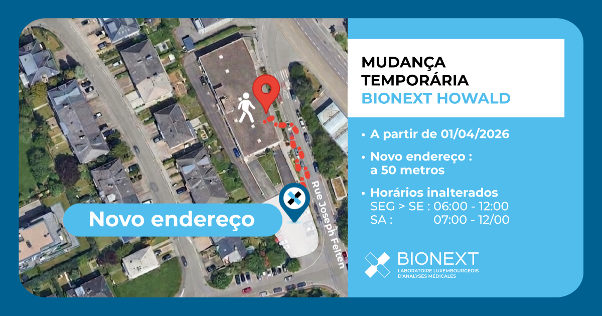 BIONEXT HOWALD recebe-o temporariamente em novas instalações a partir de 1o de abril de 2026