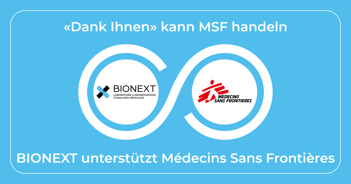 BIONEXT unterstützt die medizinische und solidarische Aktion von Médecins Sans Frontières.