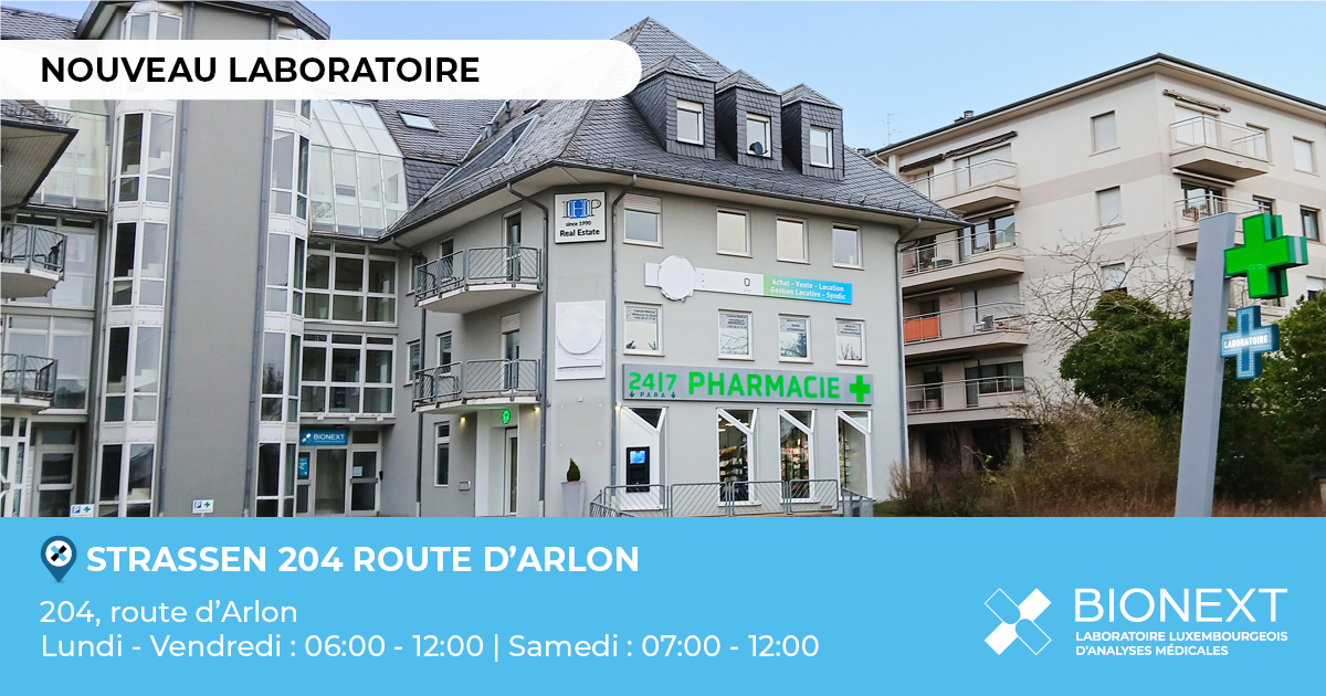 Ouverture du laboratoire Strassen 204 route d'Arlon ce 11/05/2026