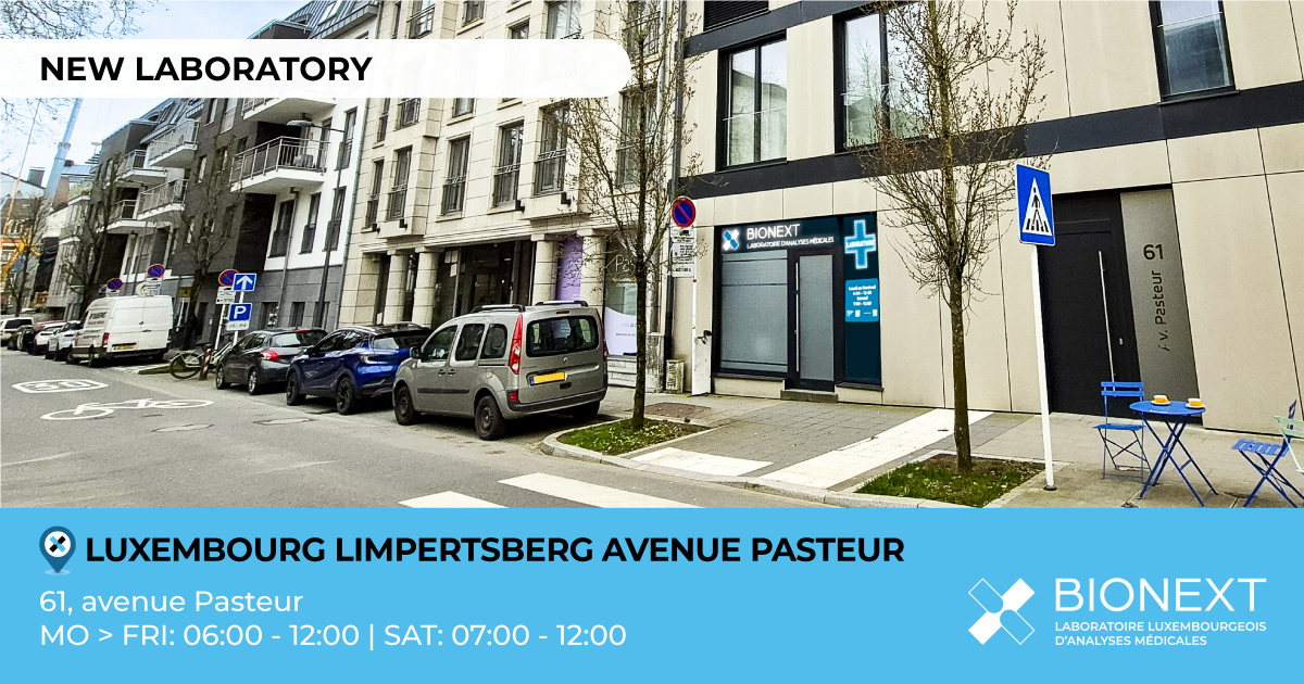 Opening of the laboratory Luxembourg Limpertsberg avenue Pasteur on 23/03/2026