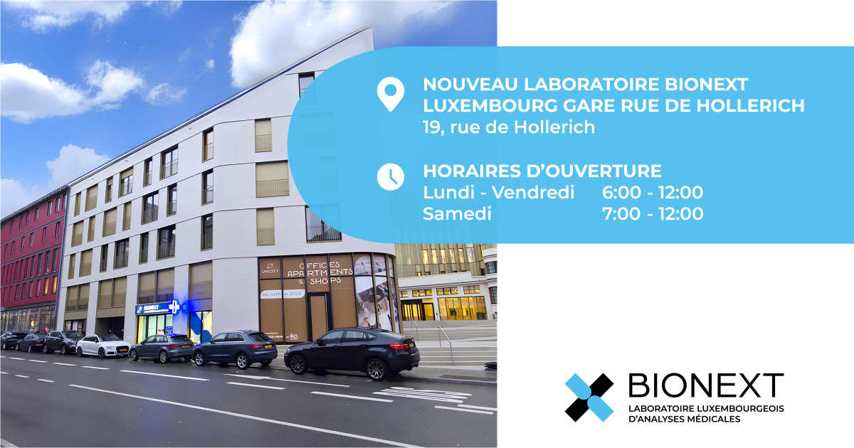 Ouverture du laboratoire LUXEMBOURG GARE RUE DE HOLLERICH ce 19/01/2026
