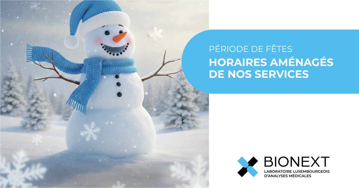 Horaires de nos services pendant les Fêtes