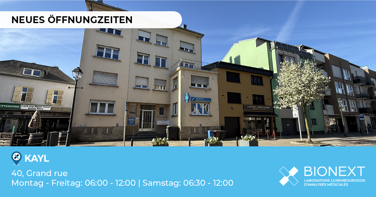 Verlängerung der Öffnungszeiten des BIONEXT-Labors in Kayl