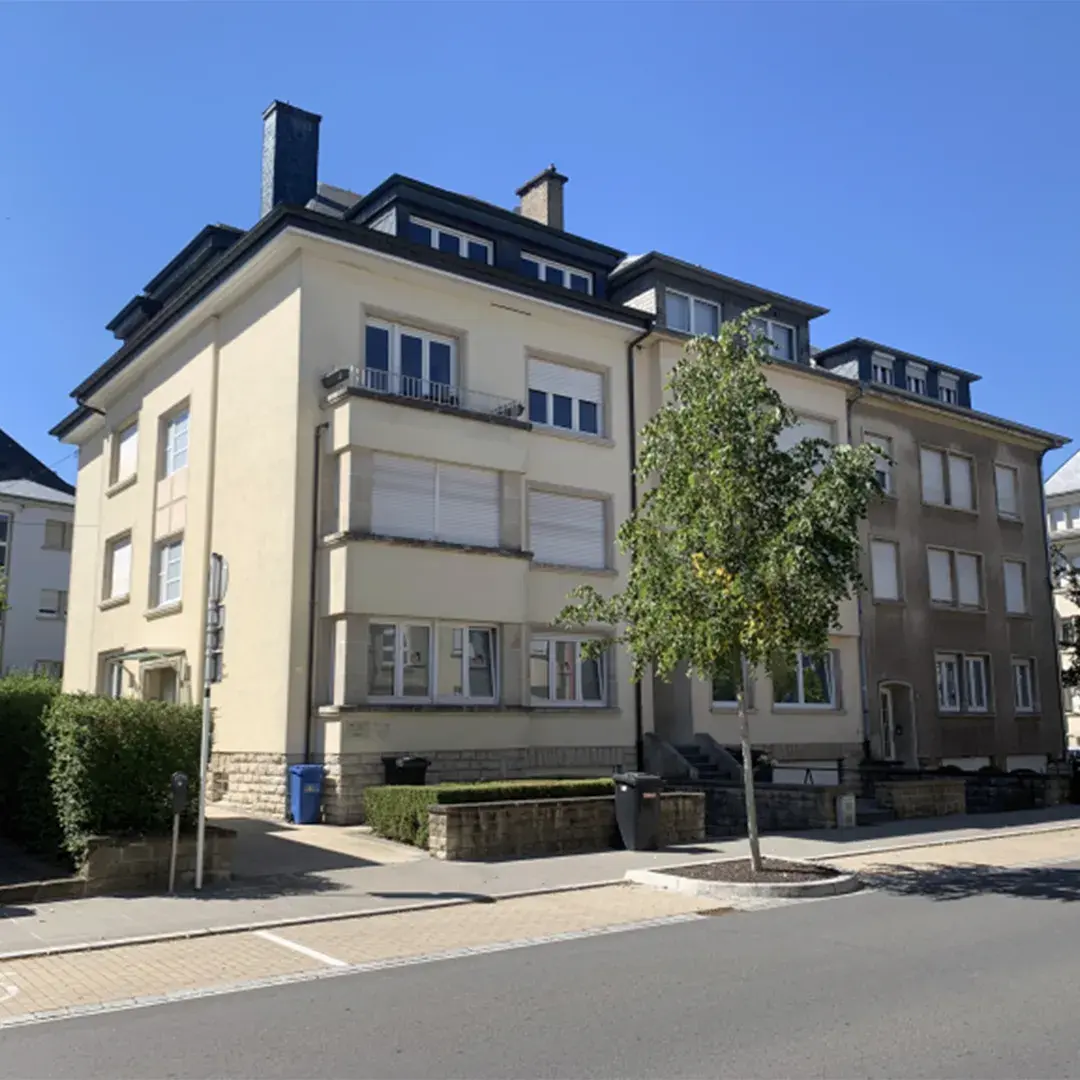 Facade of the BIONEXT medical analysis laboratory in Luxembourg, 30  rue Frantz Seimetz