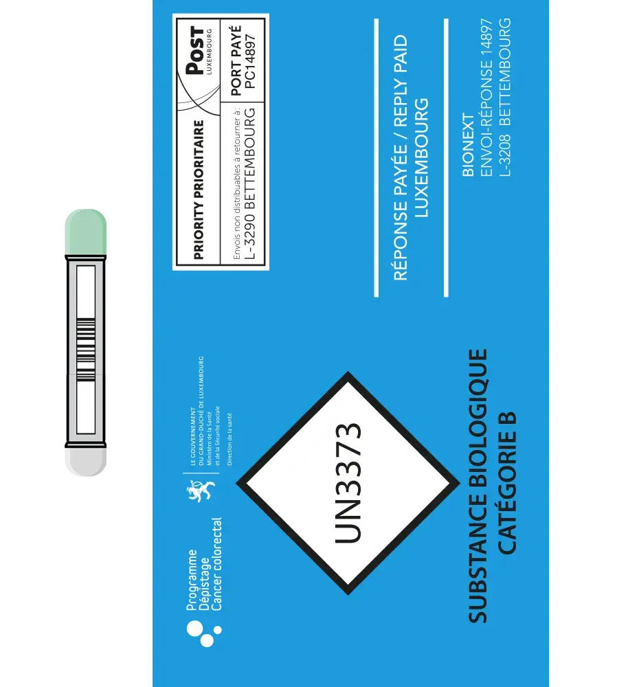 Tube et enveloppe retour