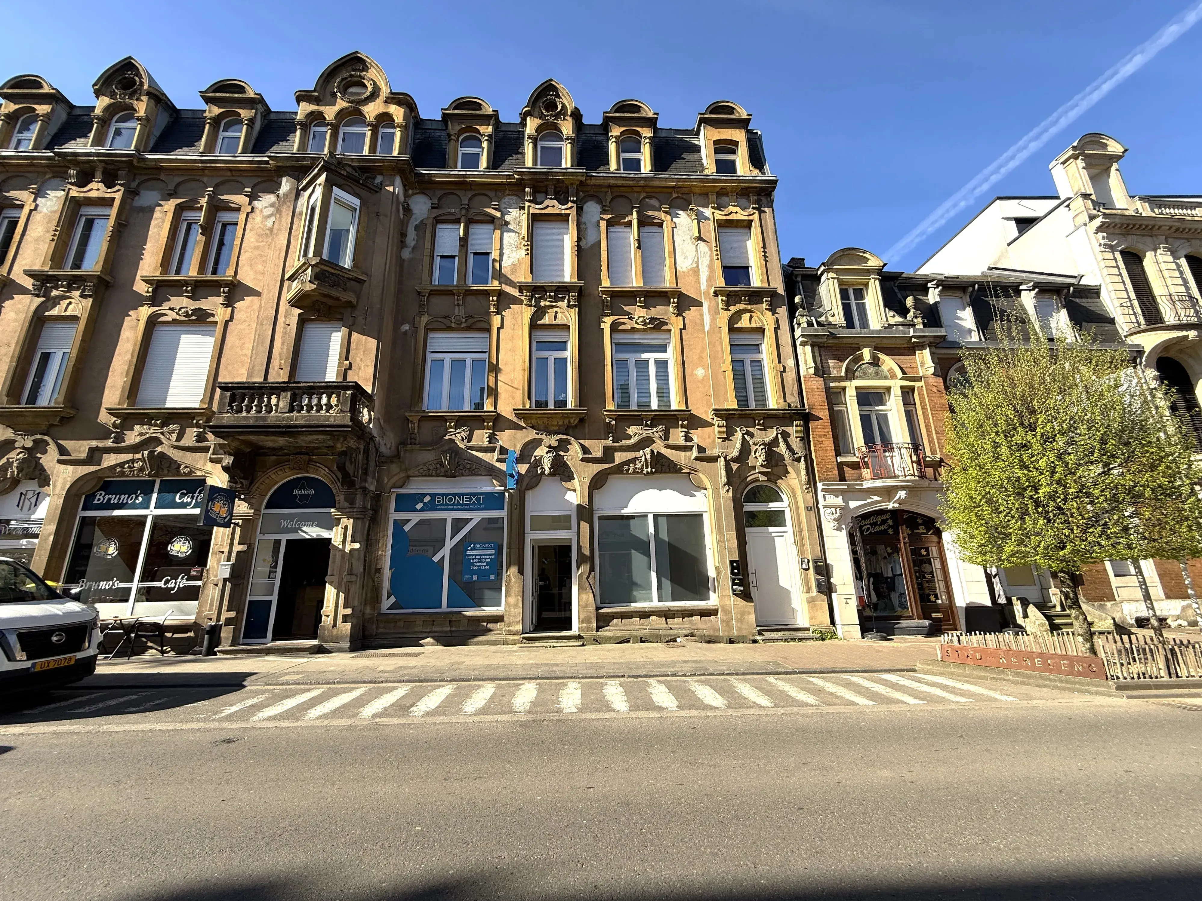 Façade du laboratoire d'analyses médicales BIONEXT à Rumelange, 17 Grand-Rue