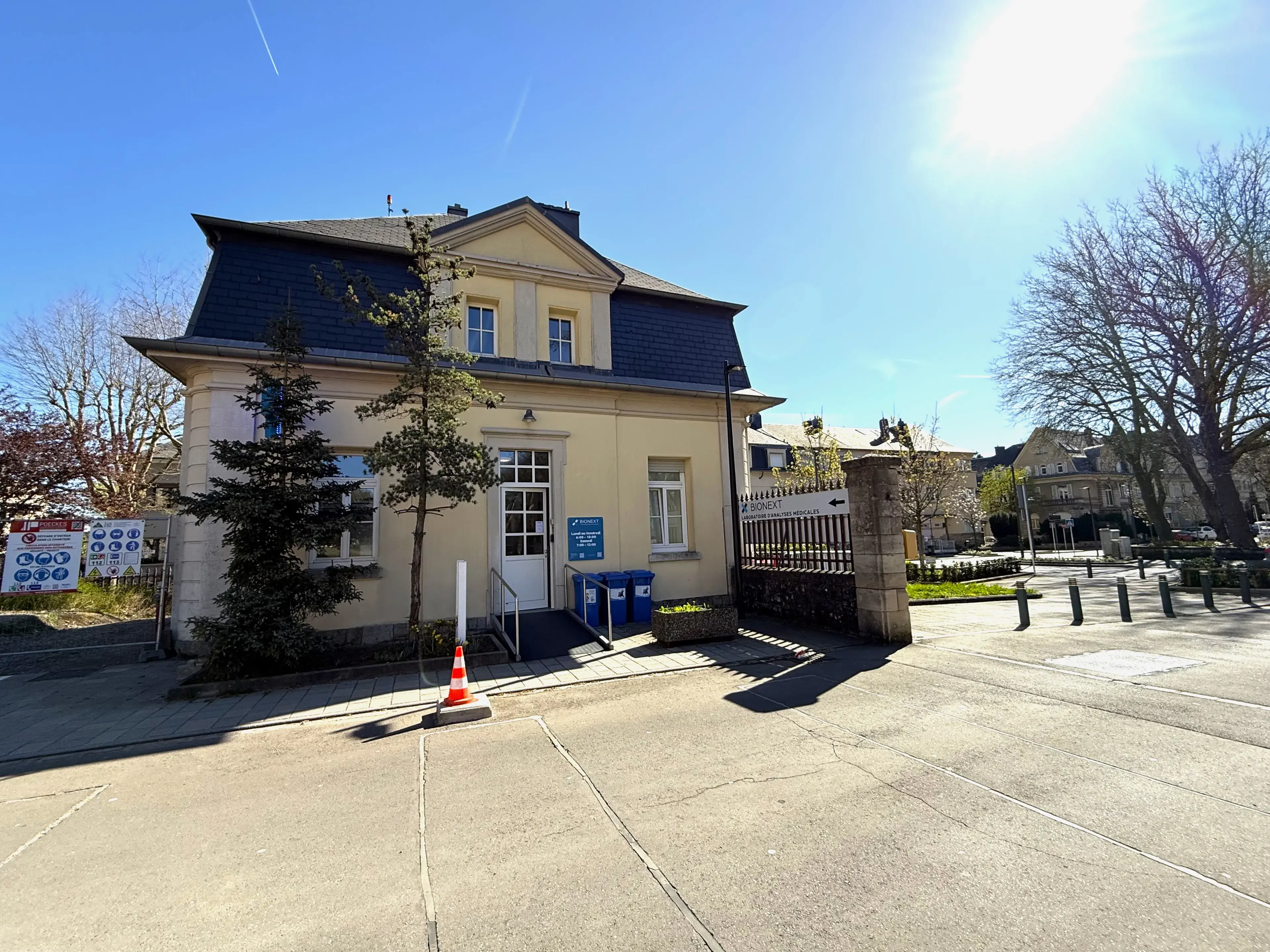 Façade du laboratoire d'analyses médicales BIONEXT à Esch-sur-Alzette, 436  Rue Emile Mayrisch