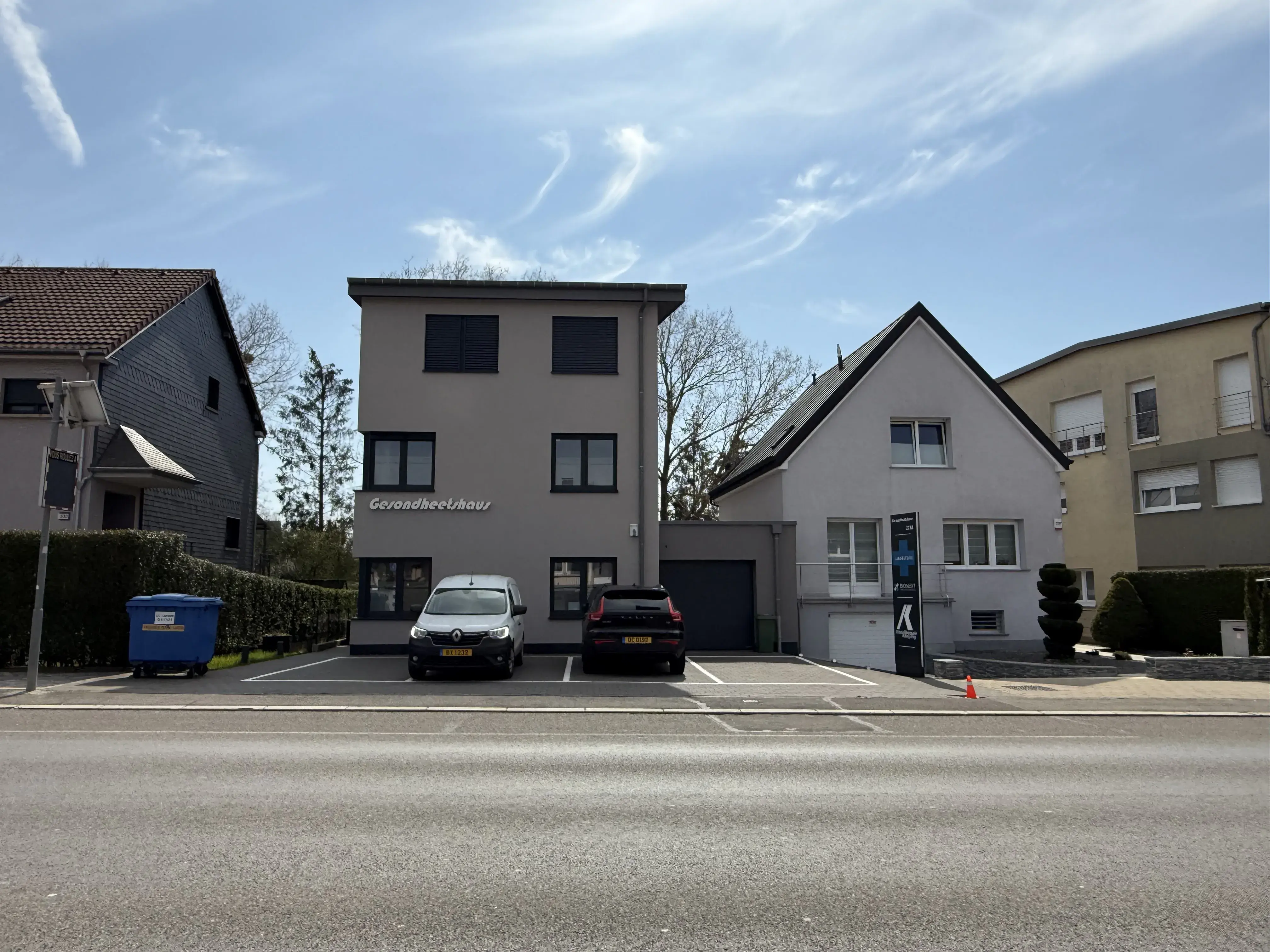 Façade du laboratoire d'analyses médicales BIONEXT à Bascharage Käerjeng, 228A Avenue de Luxembourg