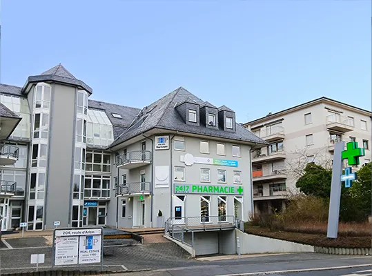 Facade of the BIONEXT medical analysis laboratory in Strassen, 204 route d'Arlon