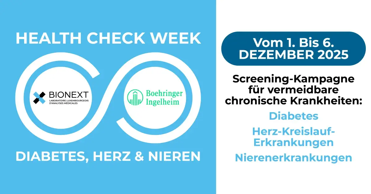 BIONEXT und Boehringer Ingelheim organisieren die Health Check Week – Diabetes, Herz & Nieren