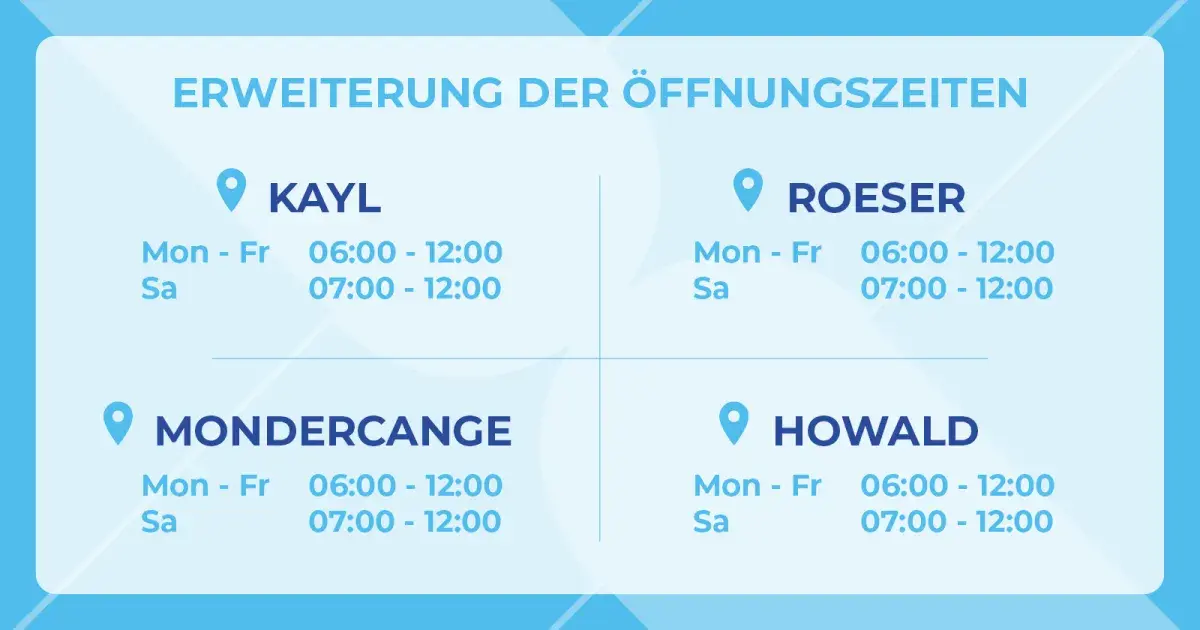Changement Horaires 4 Centres