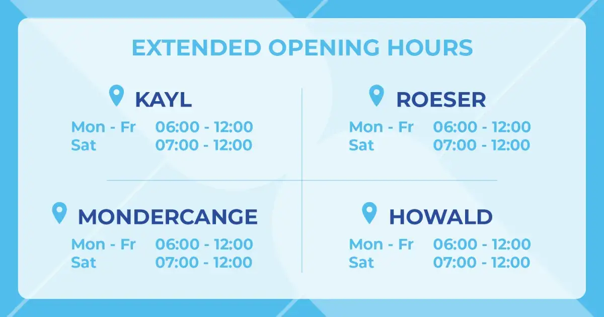 Changement Horaires 4 Centres