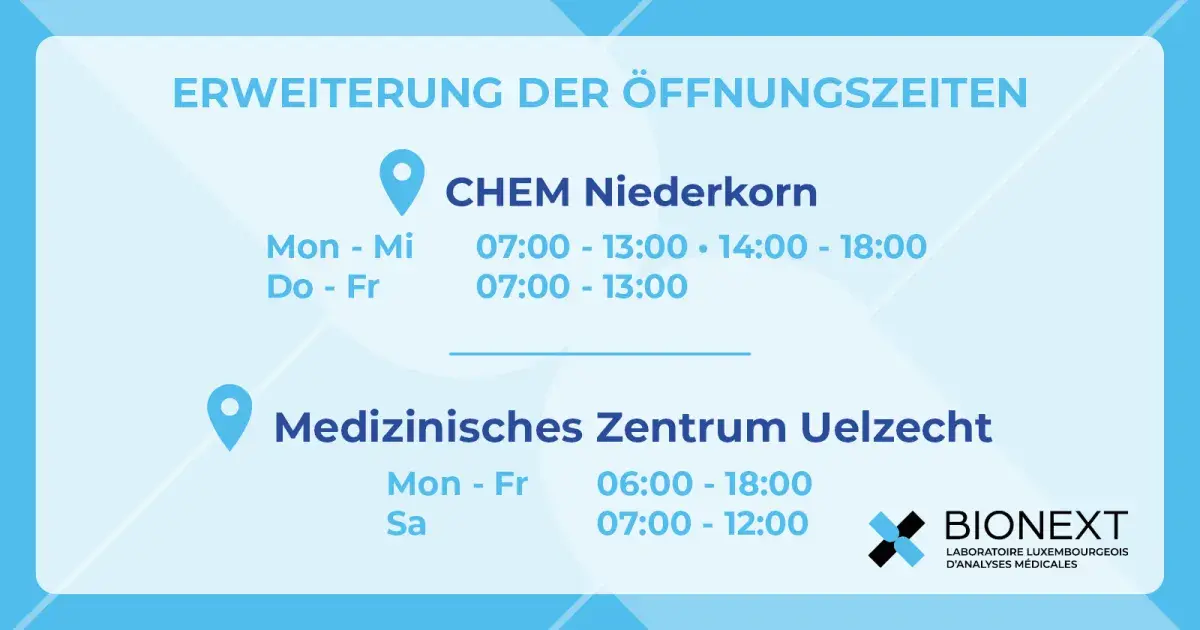 Erweiterung der Öffnungszeiten in zwei Zentren