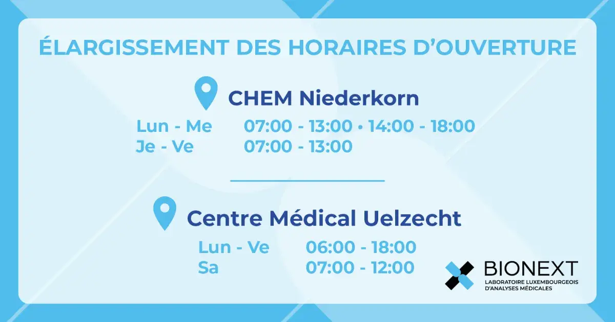 Changement Horaires 2 Centres
