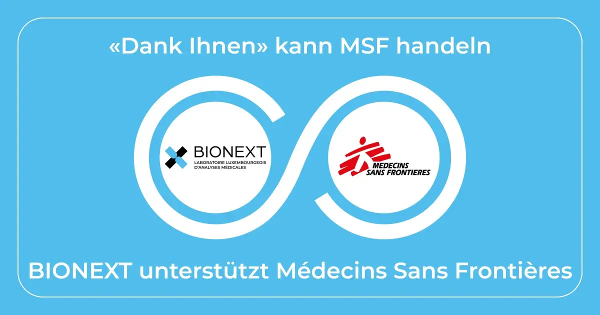 BIONEXT unterstützt die medizinische und solidarische Aktion von Médecins Sans Frontières.