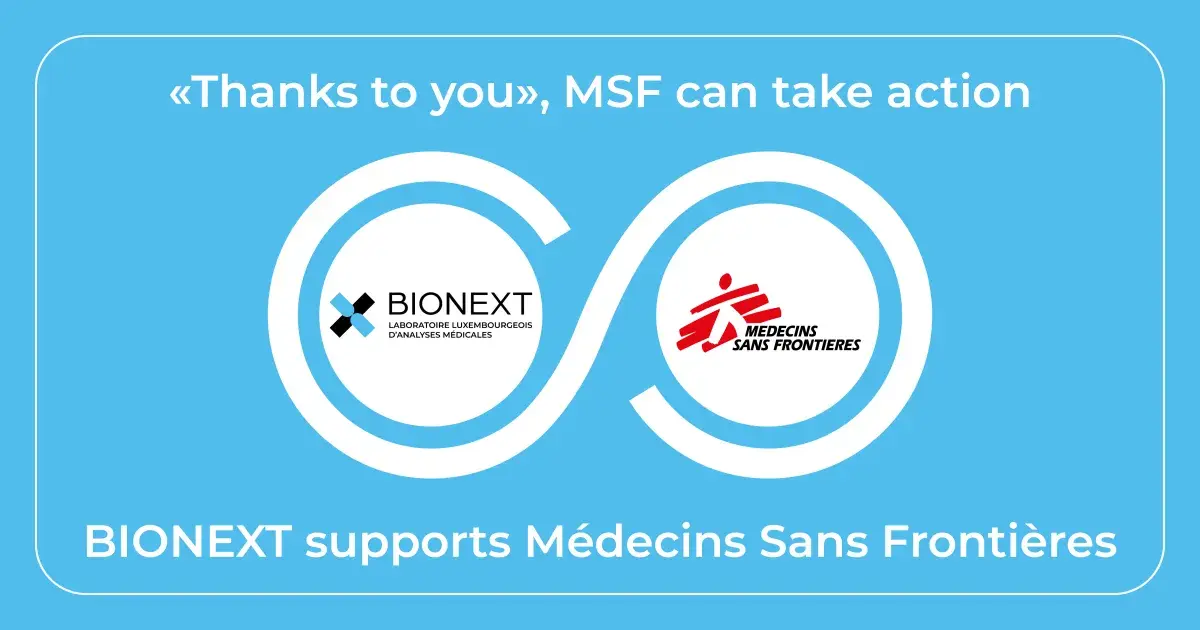 BIONEXT supports the medical and solidarity action of Médecins Sans Frontières (MSF).
