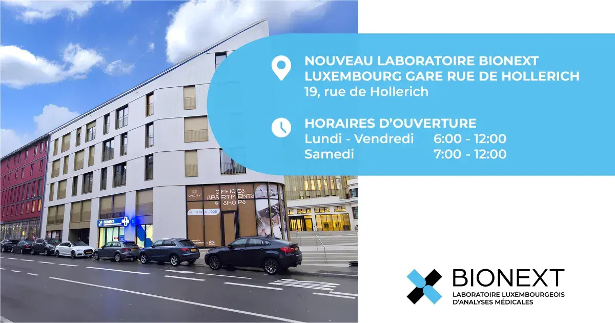 Ouverture du laboratoire LUXEMBOURG GARE RUE DE HOLLERICH ce 19/01/2026