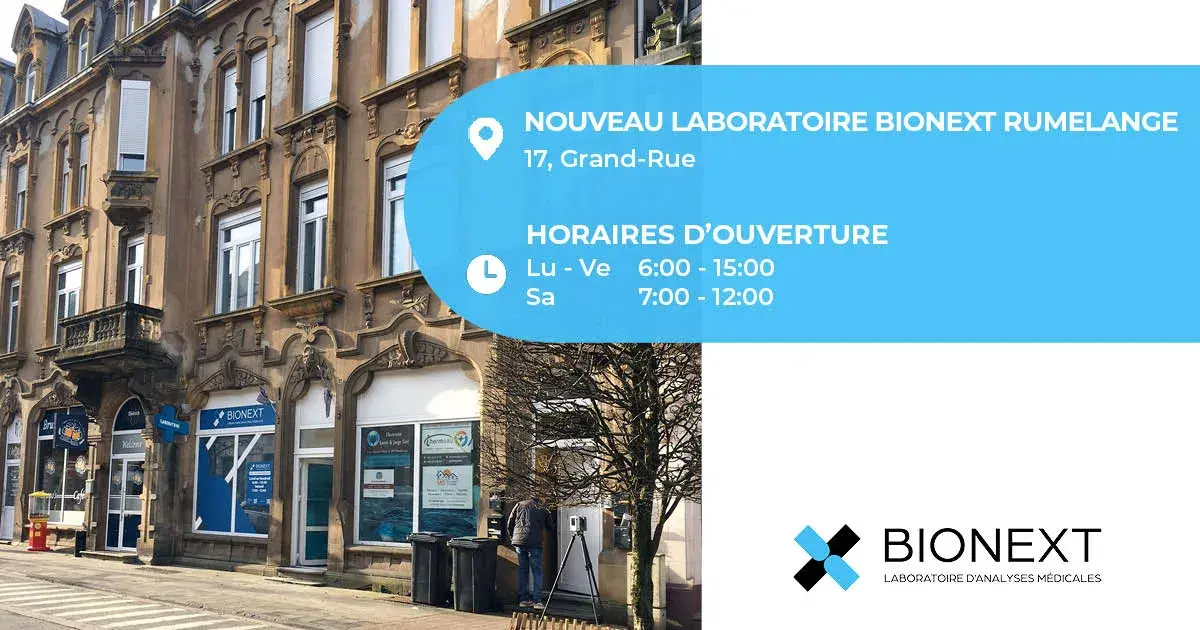 Prise de sang analyses medicales laboratoire BIONEXT rumelange