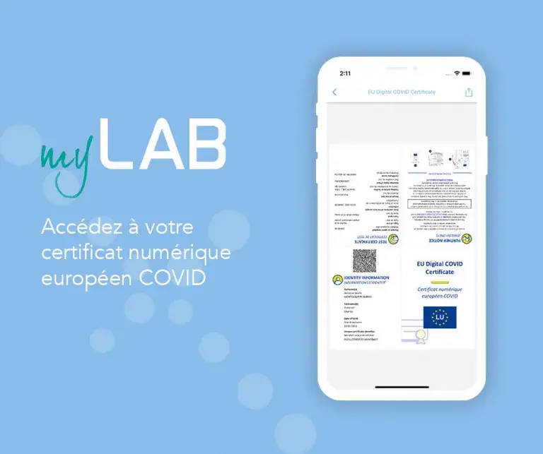 myLAB certificat covid-19