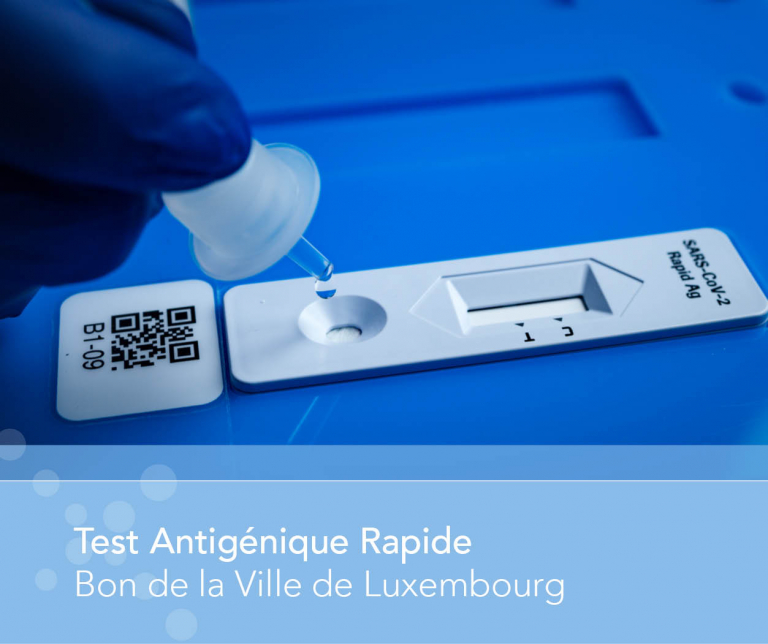 Bon pour un Test Antigénique Rapide à 5 euros de la Ville de Luxembourg